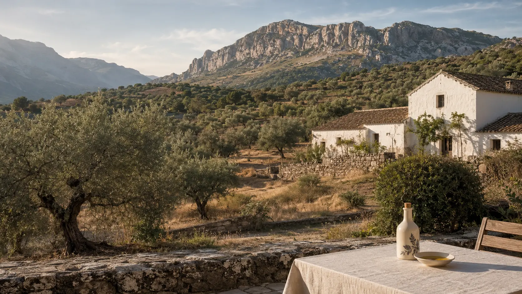El Acebuche Blanco concept in the olive landscape of Ronda