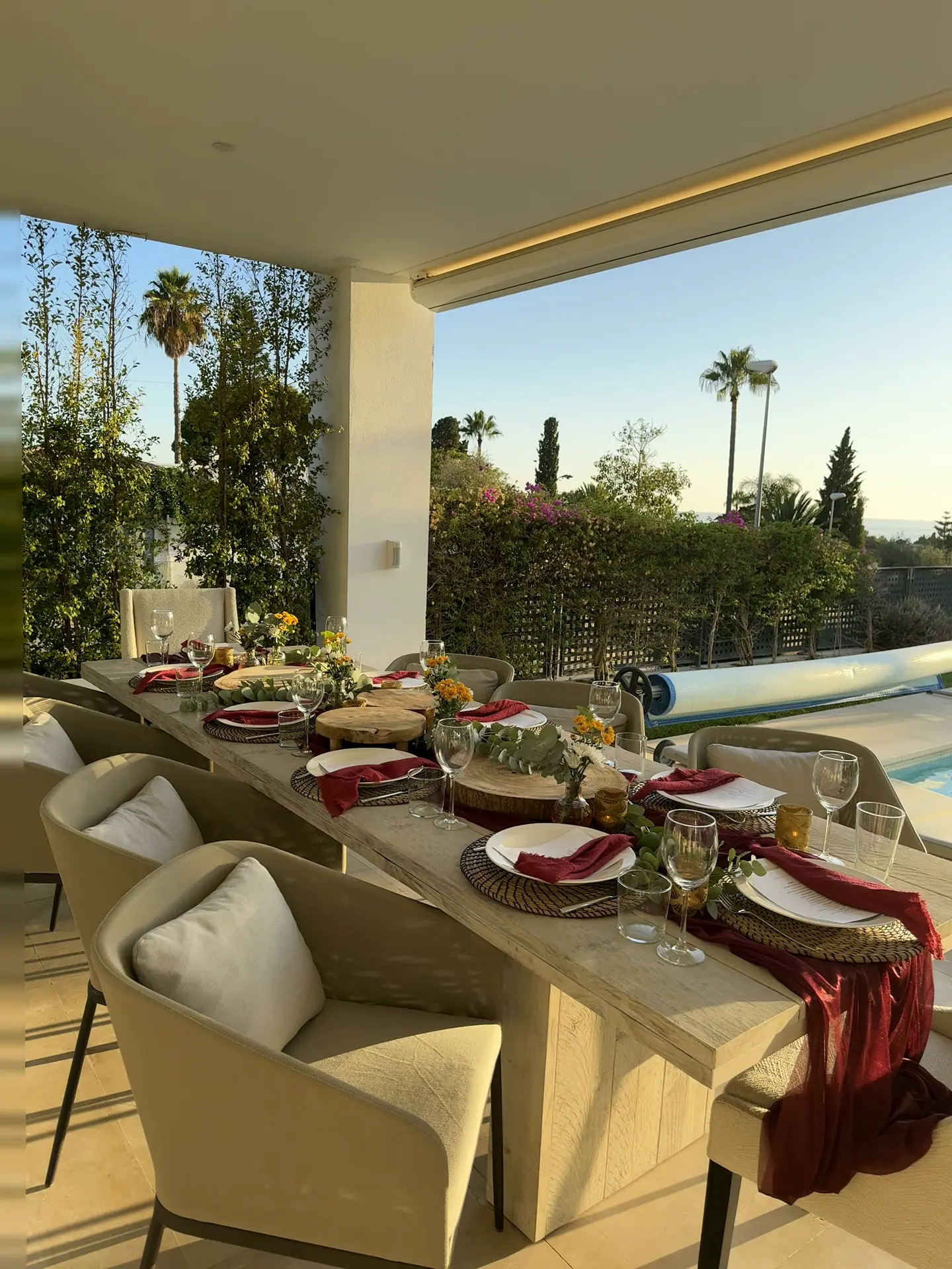 Mediterranean dishes prepared for an evening table