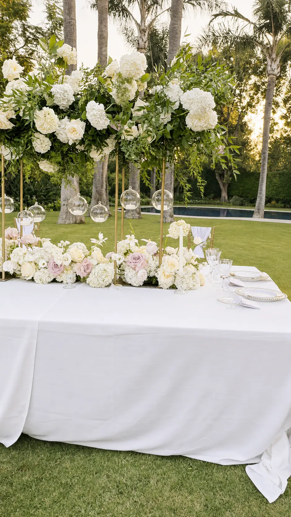 Romantic table styling for an intimate wedding