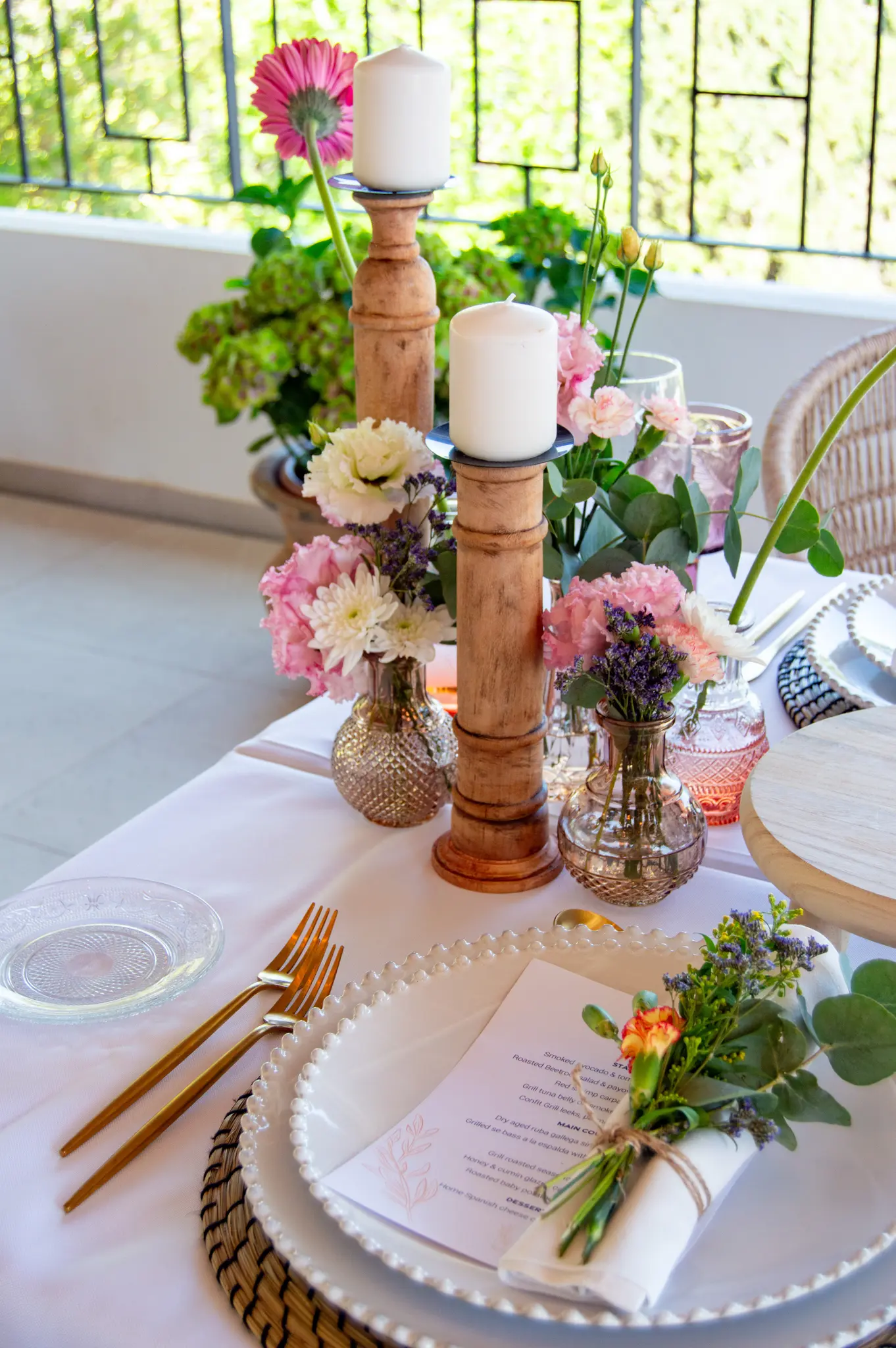 Celebration dishes for a private wedding