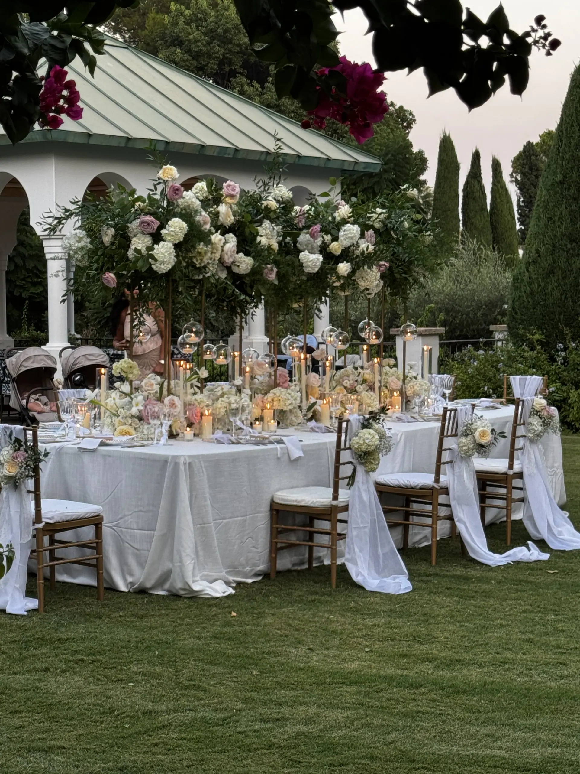 Romantic wedding detail prepared for an intimate celebration