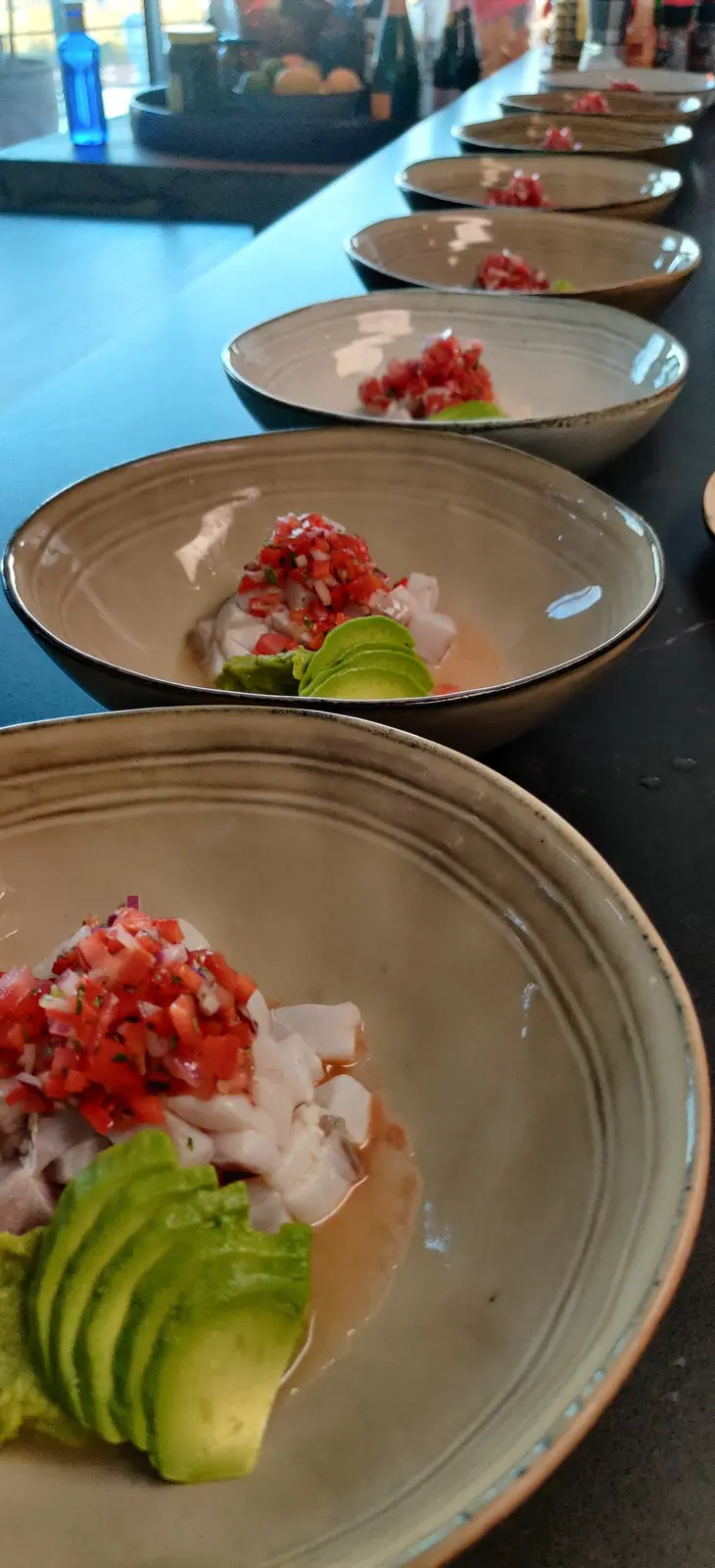 Mediterranean celebration food prepared in a private villa